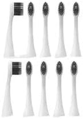 10pcs Replacement Brush HeadsCompatible for Burst Pro Electric Toothbrush Soft Bristles Refill with Cover Cap(10pcs White)