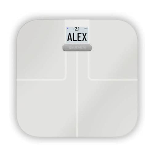 Garmin Index S2 Smart Scale with Wireless Connectivity Measure Body Fat Muscle Bone Mass Body Water% and More White (010-02294-03)