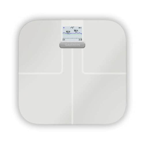 Garmin Index S2 Smart Scale with Wireless Connectivity Measure Body Fat Muscle Bone Mass Body Water% and More White (010-02294-03)