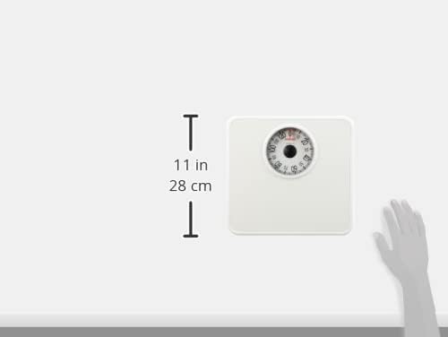 Soehnle Tempo Analogue Bathroom Scales White Mechanical Weight Scale Weighing Scales Body Weight to 130 kg. Weight Shown in KG only