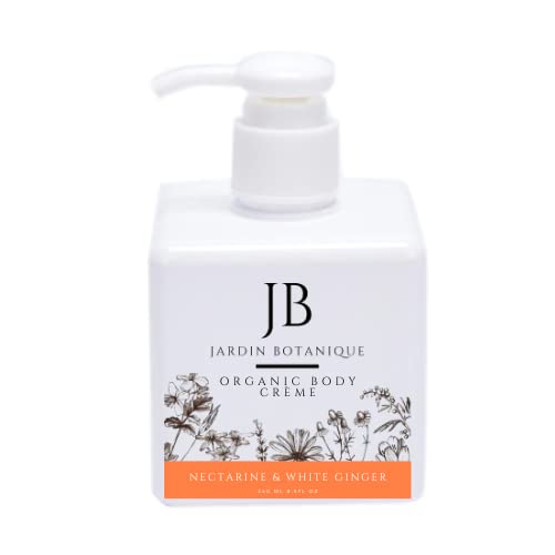Nectarine &amp White Ginger Organic Body Wash &amp Body Crème Set (8 Oz Body Wash &amp Crème Bottles)