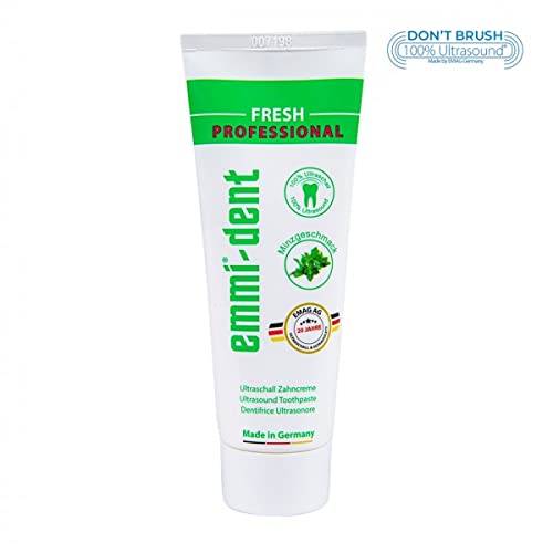 Emmi-dent Electric Toothbrush Set - Carbon. 100% Ultrasound Technology removes Harmful Plaque Without Abrasive Brushing. Ideal for Sensitive Teeth &amp Gums. with Nano-Bubble Toothpaste. Rechargeable