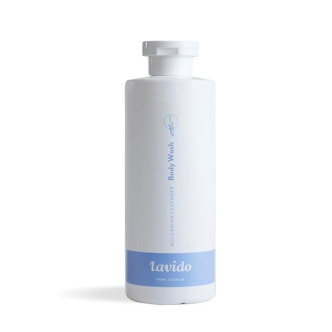 Lavido - Natural Bulgarian Lavender Intoxicating Body Wash | Cleanse Refresh + Hydrate Skin (13.5 fl oz | 400 ml) PACKAGING MAY VARY