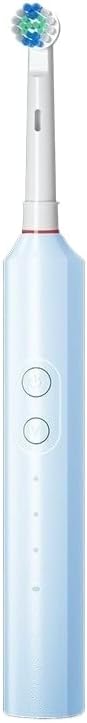 Rotating Electric Toothbrush Fully Waterproof Couples Version (Sky BlueOne Size)