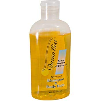 LOT: 6 Dawn Mist Travel Size 4oz Shampoo &amp Body Bath - Apricot