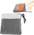 Foot Massager Heated Foot Warmer Washable Soft Heated Slippers Portable Feet Warmer Heating Pad Foot Warmers for Feet with Constant Temperature USB for Men and Women Foot Heating Pad