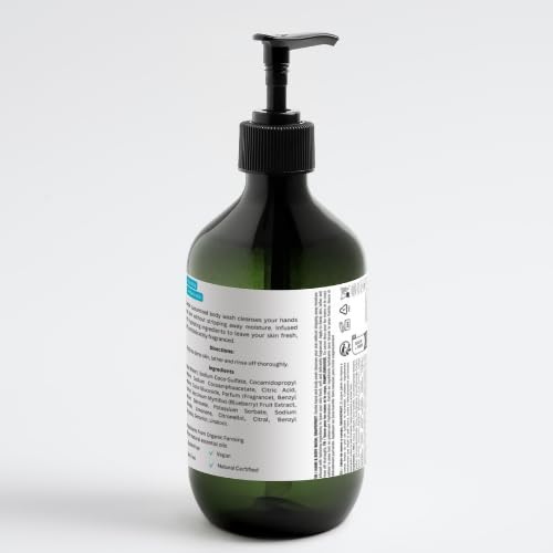 Organic Grapefruit Body Wash for Sensitive Skin - TruSelf Organics Moisturizing Sulfate Paraben Free Vegan USA Made