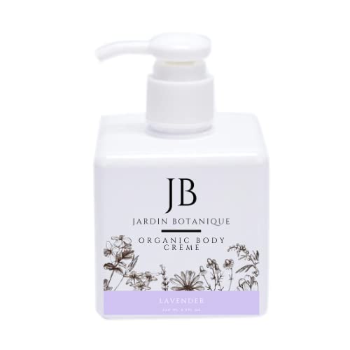 Lavender Organic Body Wash &amp Body Crème Set (8 Oz Body Wash &amp Crème Bottles)