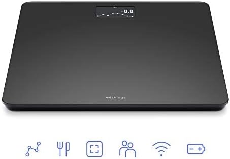 Withings Body - Digital Wi-Fi Smart Scale with Automatic Smartphone App Sync BMI Multi-User Friendly with Pregnancy Tracker &amp Baby Mode