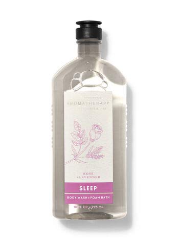 Bath and Body Works 2 Piece Pack Aromatherapy Rose Lavender (10 fl. oz/ 295 ml) Wash and Foam Bath