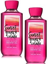 Bath and Body Works 2 Pack Sunset Guava Colada Shower Gel 10 Oz.
