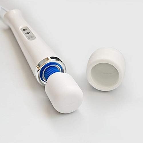 CHARMING 10 Speeds Wired Powerful Handheld Back Massager with Strong Vibration Personal Therapy Massager for Sports Recovery Muscle Aches Full Body Pain (White)