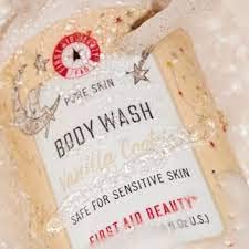 First Aid Beauty Pure Skin Body Wash Vanilla Cookie Deep Cleansing Limited Edition Holiday Collection 16 fl oz