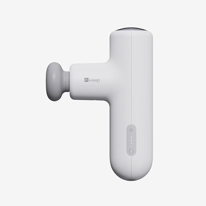 KEEP Massage Gun Deep Tissue with Heat Portable Percussion Muscle Massager Gun for Athletes &amp Pain Relief Ultra-Quiet Brushless Motor Lightweight Electric Massager for Neck Back Shoulder (G2 Ai