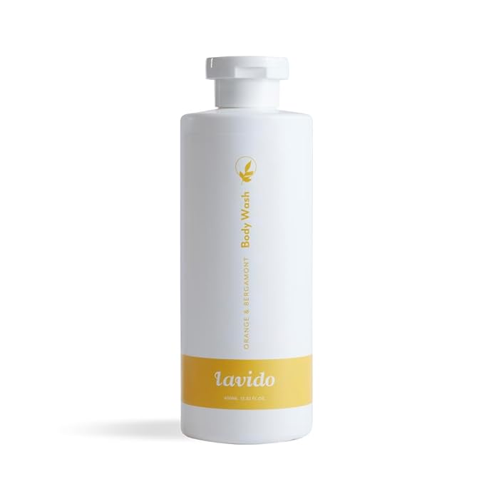 Lavido - Natural Orange and Bergamont Intoxicating Body Wash | Cleanse Refresh + Hydrate Skin (13.5 fl oz | 400 ml) PACKAGING MAY VARY