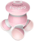 Mini Massager Handheld Rechargeable Massage Tool for Neck Back Shoulder Whole Body with LED Light 4-Speed Settings-Pink