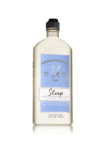 Bath &amp Body Works - Aromatherapy -Sleep - Lavender Vanilla – Bundle - Body Wash &amp Foam Bath 10oz. &amp Body Cream 8 oz