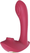 Dual Stimulation Adult for Women 10 Frequency Thrusting Stimulation Modes with Strong Suction Cup for Hands Free Play Automatic Electric Machine Tool for Women Pleasure (Red)