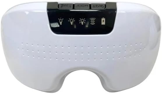 Eye Massager with Heat Heated Eye Mask with Adjustable Strap White