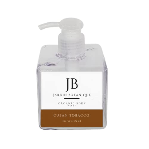 Cuban Tobacco Organic Body Wash &amp Body Crème Set (8 Oz Body Wash &amp Crème Bottles)