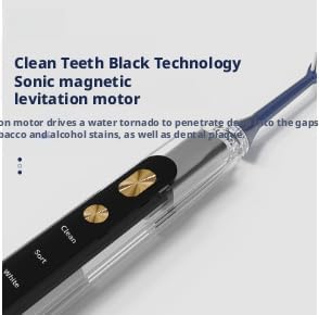 Magnetic Levitation Sonic Adult Electric Toothbrush USB Charging Fully Automatic Vibrating Soft Bristled Toothbrush Provide 5 Cleaning Modes 3 Intensities 4 Soft Brush Heads. (Midnight Darkness)