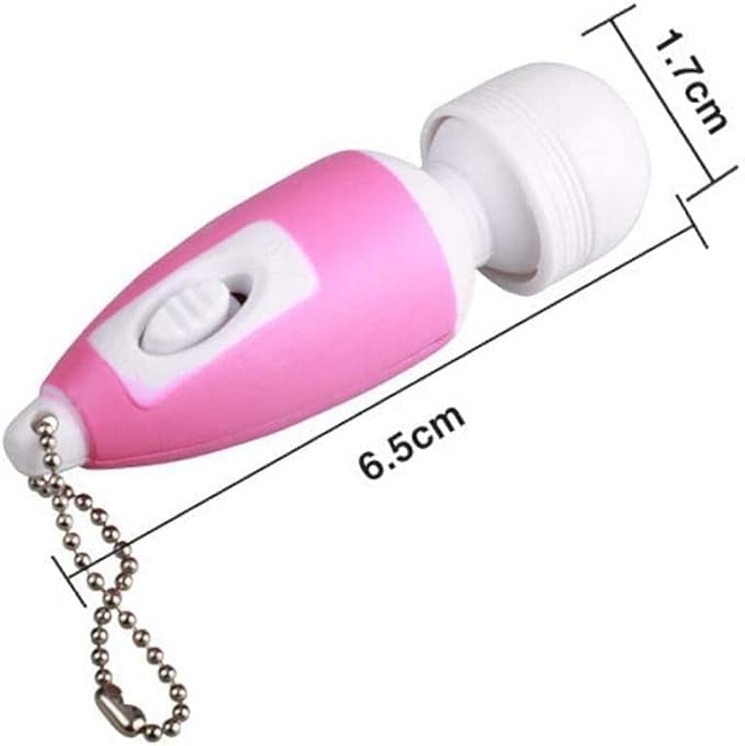 Body Massager Handheld Vibrating Powerful Electric Back Massage for Woman Sports Recovery Muscle Aches Pain Shoulder Leg Foot Long Handle Tool and Small Toy (Pink Big and Pink Mini Toy)