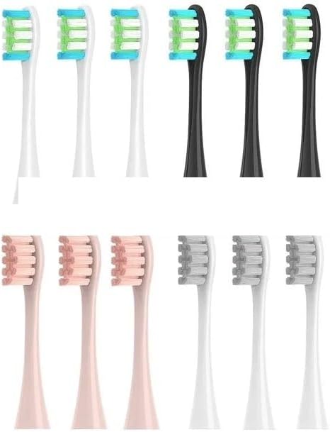 4/8/12/16 Pcs Replacement Toothbrush Heads Compatible with Oclean X/X PRO/ Z1/ F1/ One/Air 2/ SE Sonic Electric Toothbrush Dupont Bristle(12 Pcs Mixed Color)