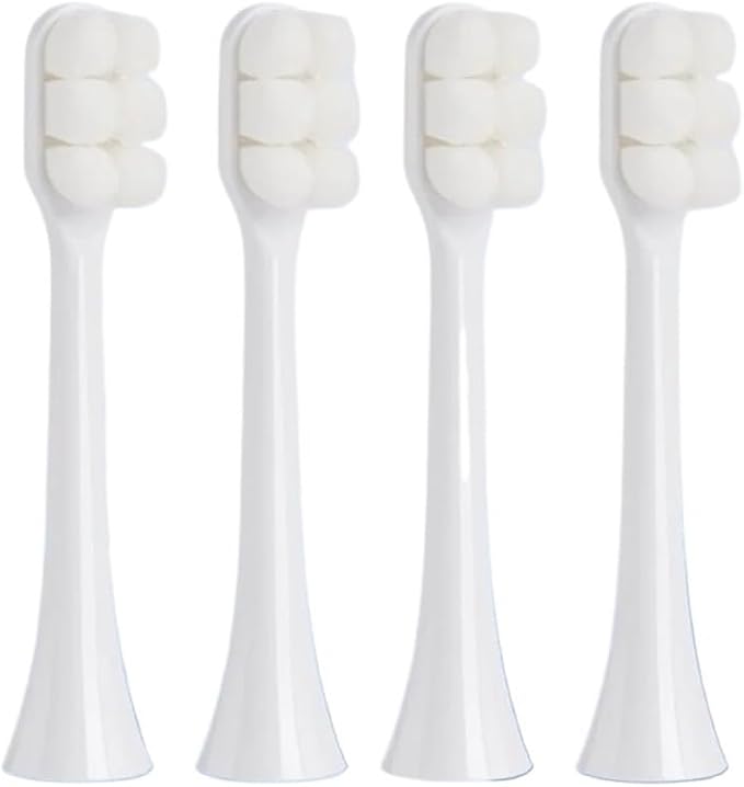 Toothbrush Brush Head Soft Bristle for Phil Soni HX3 HX6 HX9 Series HX3210 3211 6150 6500 6510 6530 9342 6730 9312 9372care IPS(FLP-R2-WH4PCS)
