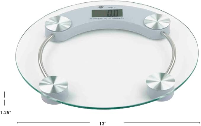 Home Basics Glass Bathroom Scale Round No Size Clear