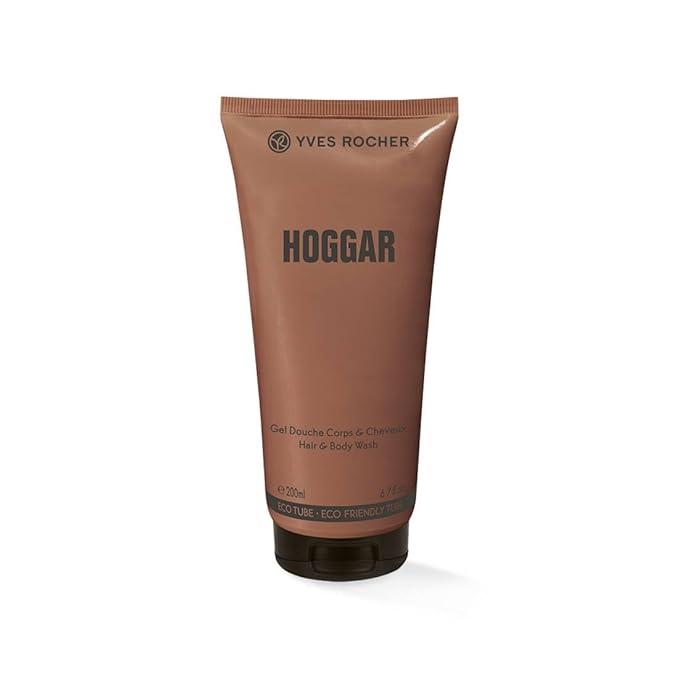 Yves Rocher Hoggar Hair and Body Shampoo Men's Shower Gel 200ml 6.7flOz - All-in-One Cleansing Invigorating Scent Gentle on Skin Daily Use Long-Lasting Fragrance
