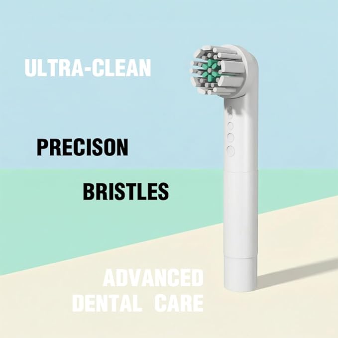 Toothbrush Replacement Heads Compatible with Quip 360 Oscillating Electric Toothbrush White 4-Pack