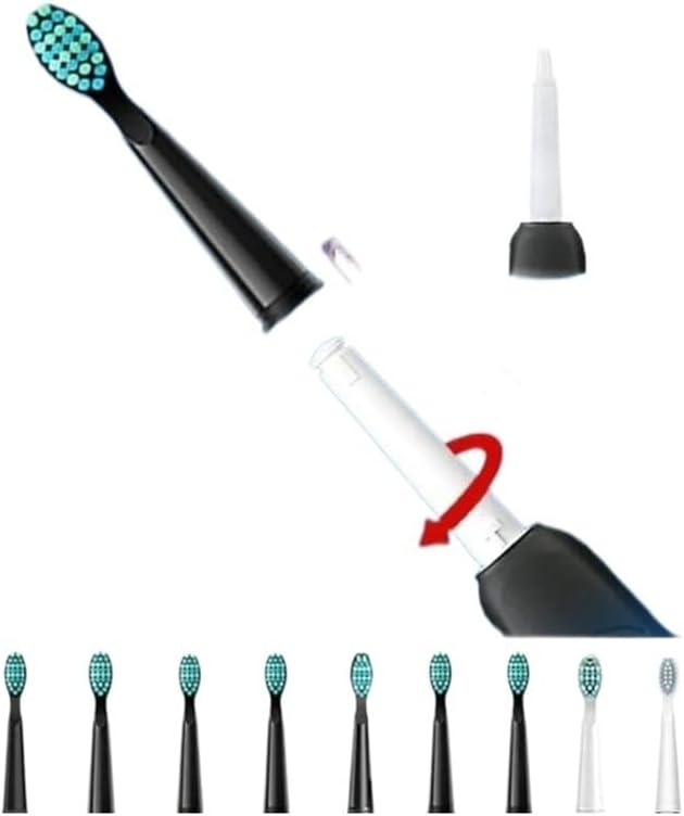 Replacement Toothbrush Heads Compatible for FW-507/508/551/515/917/959/2011FW-D1/D3/D7/D8 Electric(Black 3pcs)