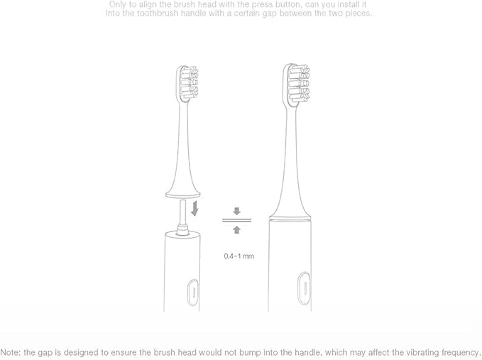 3PCSCompatible for Xiaomi Mijia T300 T500 Sonic Electric Toothbrush Head Teethbrush Replacement Heads Acoustic