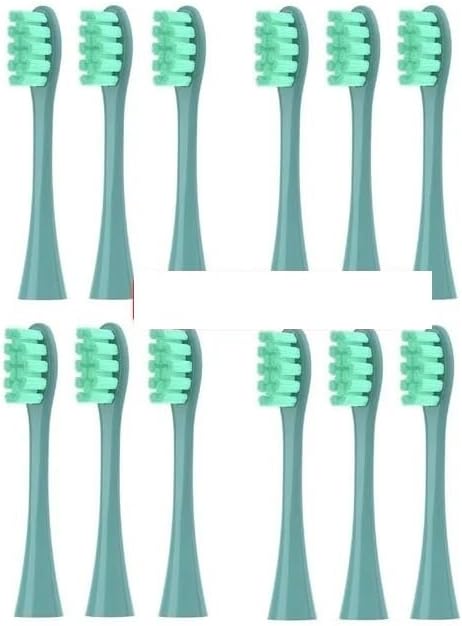 4/8/12/16 Pcs Replacement Toothbrush Heads Compatible with Oclean X/X PRO/ Z1/ F1/ One/Air 2/ SE Sonic Electric Toothbrush Dupont Bristle(12 Pcs Green)