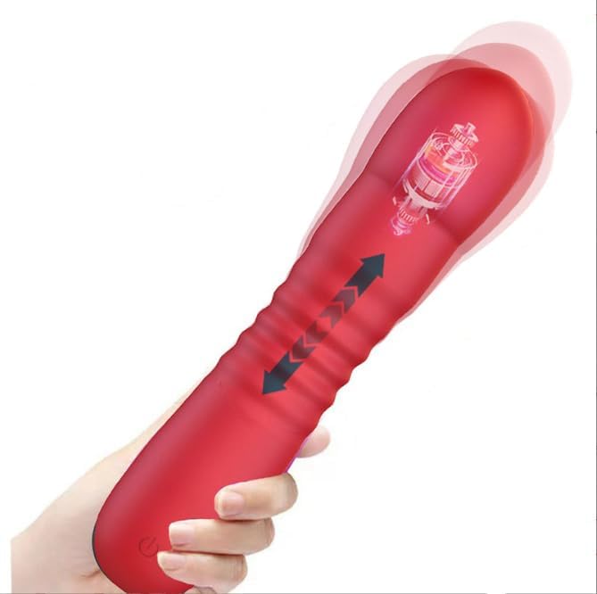 Portable Vibrating Massager -Clitioral Sucker Relaxes Muscles Viboators Toy 7 Modes Couples - for Body and Back Foot Silent Personal for Sports Massage Adult Tools Relaxation PW40q (red)