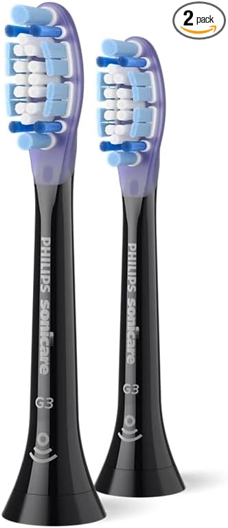 Philips Sonicare G3 Premium Gum Care Original Replacement Toothbrush Heads Black 2-Pack HX9052/88