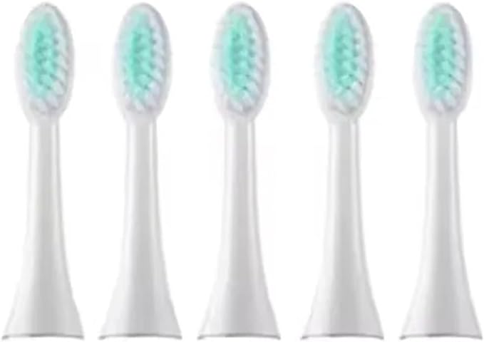 5pcs Soft Brush Heads Original Replacement for Children's Smart Sonic Electric Toothbrush Accessories(White 5pcs Head)