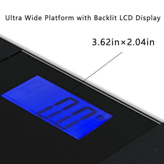 Tone 550 Extra Large 16 x 16 Platform Talking Bathroom Scale 550 lb Capacity English &amp Spanish Voice Easy-Read LCD Display Anti-Slip Mat Tempered Safety Glass Platform