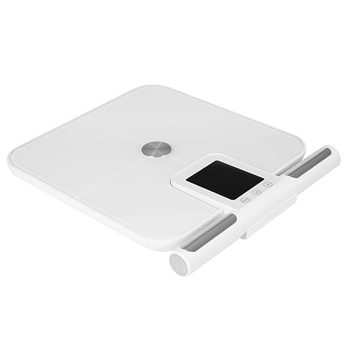 Modern Style 8 Electrode Body Fat Scaleup to 396.83 lbs Multifunctional Weight ScaleIntelligent Electronic Scale (White13.39 * 13.39 * 1.84 in)