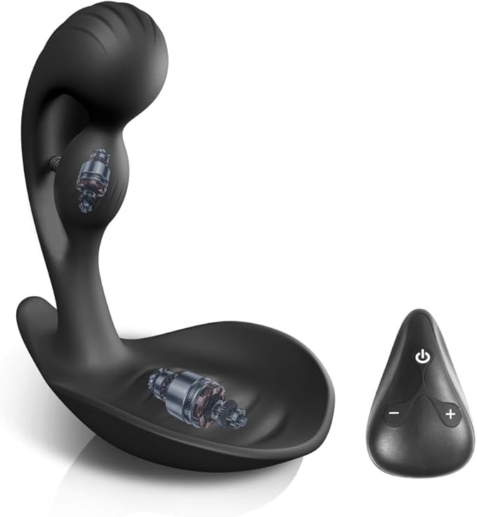 Remote Silicone Control Prostrate Massage Kit with Water Resistant Play in Anywhere You Like (Black) for Man Rechargeable Body Massager with 12 Modes for Men Relax Massaging WR05
