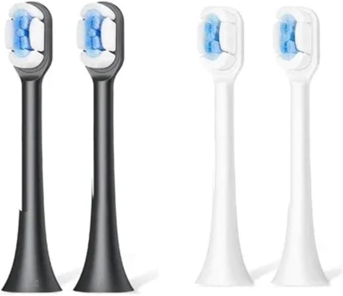 2PcsCompatible for Replacement Electric Toothbrush Cloud Feeling Head(2 Boxes Black)