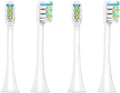 4pcs Toothbrush Heads ReplacementCompatible for X1 X3 X3U X5 Teeth Brush Replacement Heads(White 4 pcs)