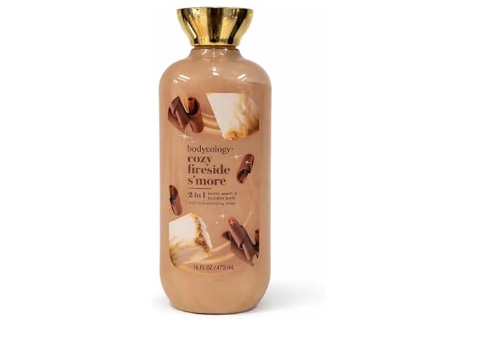 cozy fireside s'more body wash &amp bubble bath whit moisturizing shea (16 fl oz) 473ml