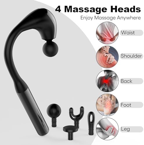 Massage Gun Deep Tissue with Extended Handle Revolutionary U-Shaped Back Massager Body Massager for NeckShoulderLeg