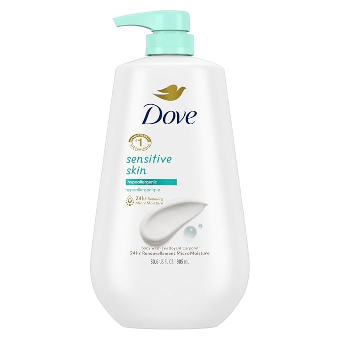 Dove Advanced Care Hand Wash Deep Moisture Pack of 3 for Soft Smooth Skin More Moisturizers &amp Body Wash with Pump Sensitive Skin Hypoallergenic Paraben-Free Sulfate-Free Cruelty-Free