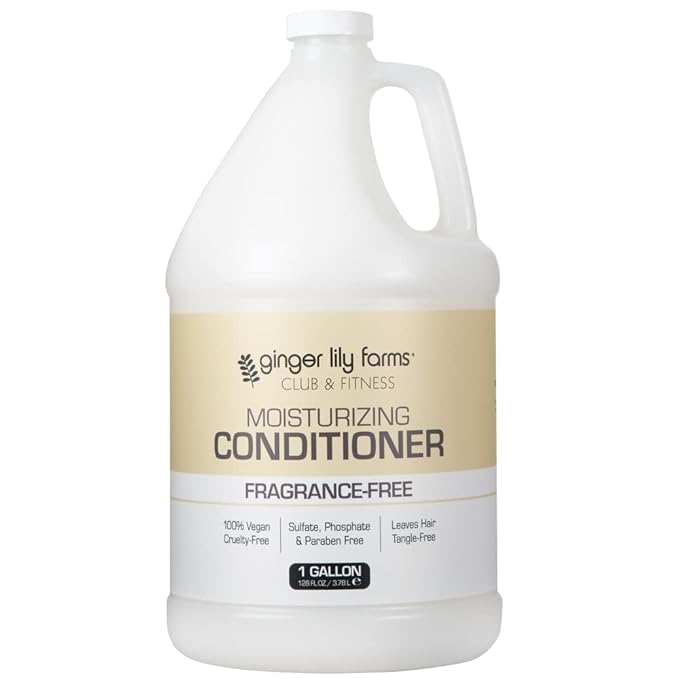 Ginger Lily Farms Club &amp Fitness Body Wash + Shampoo + Conditioner Bundle Fragrance Free