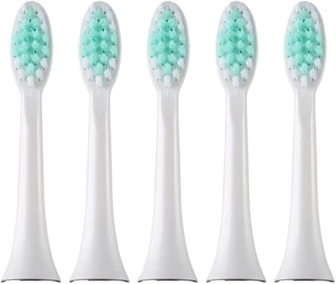Sonic Electric Toothbrush Replacement Soft Head Whitening Clean Teeth 5PCS Compatible for CDK DCK(Green)