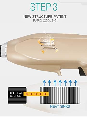 720N Chiropractic Adjusting Tool Instrument Electric Impulse Gun Actuator Massager Professional Massage Equipment Magnetic Therapy Massage Gun (Golden)