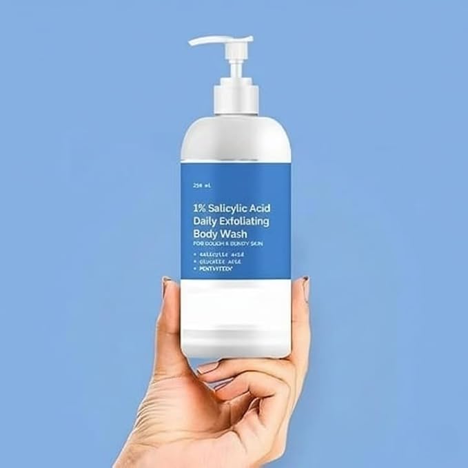 1% Salicylic Acid Daily Exfoliating Body Wash To Cleanse Skin with Salicylic Acid Glycolic Acid - 250ml