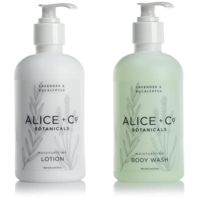 Alice + Co. Skin Care Bundle - Body Wash &amp Body Lotion - Lavender &amp Eucalyptus - 1 of Each